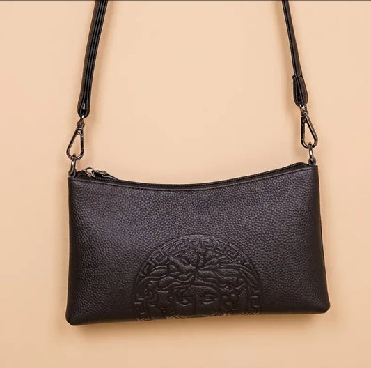 Black Leather Medusa bag