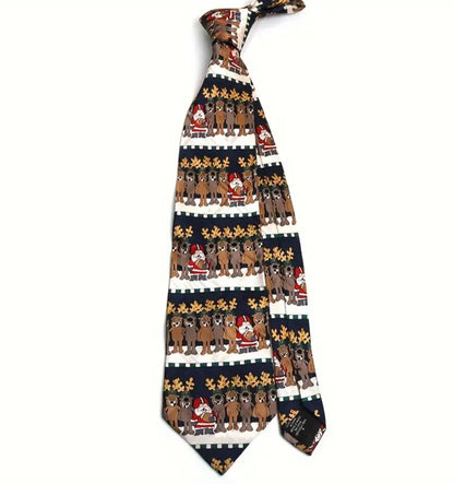 Christmas Santa & Reindeers neck tie