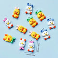 Boucles d'oreilles canard avec nœud