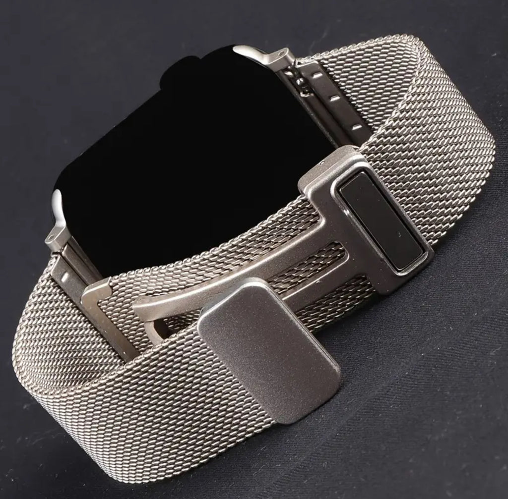 Bracelet et boîtier en maille d'acier inoxydable pour Apple Watch 38 mm