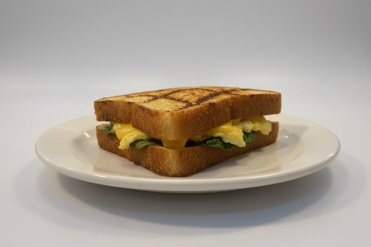 Dairy-Free Ham, Spinach & Cheese Toastie (GF,DF, EF)