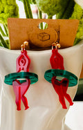 Swimmers in Rings Earrings