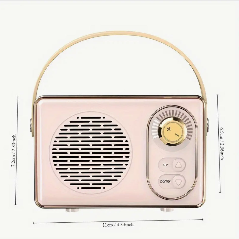 Pink Retro Mini Portable Wireless Speakers