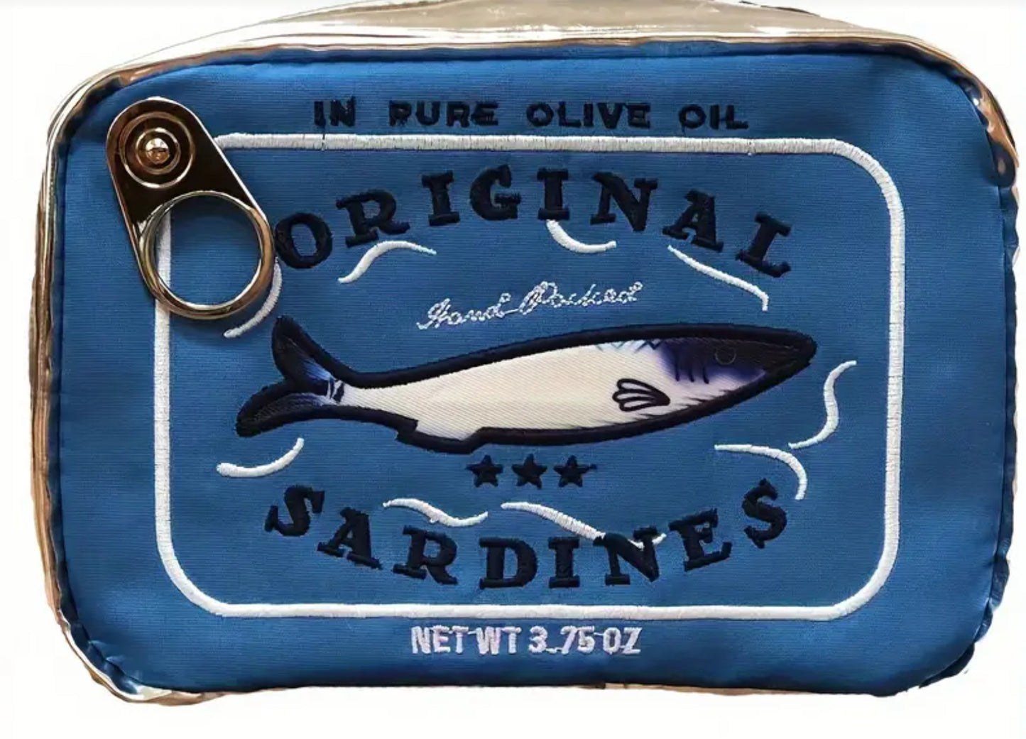 Sardines tin pouch bag (Blue)