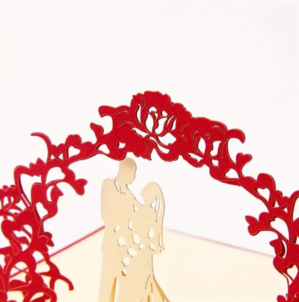 Carte de vœux pop-up 3D - Mariage