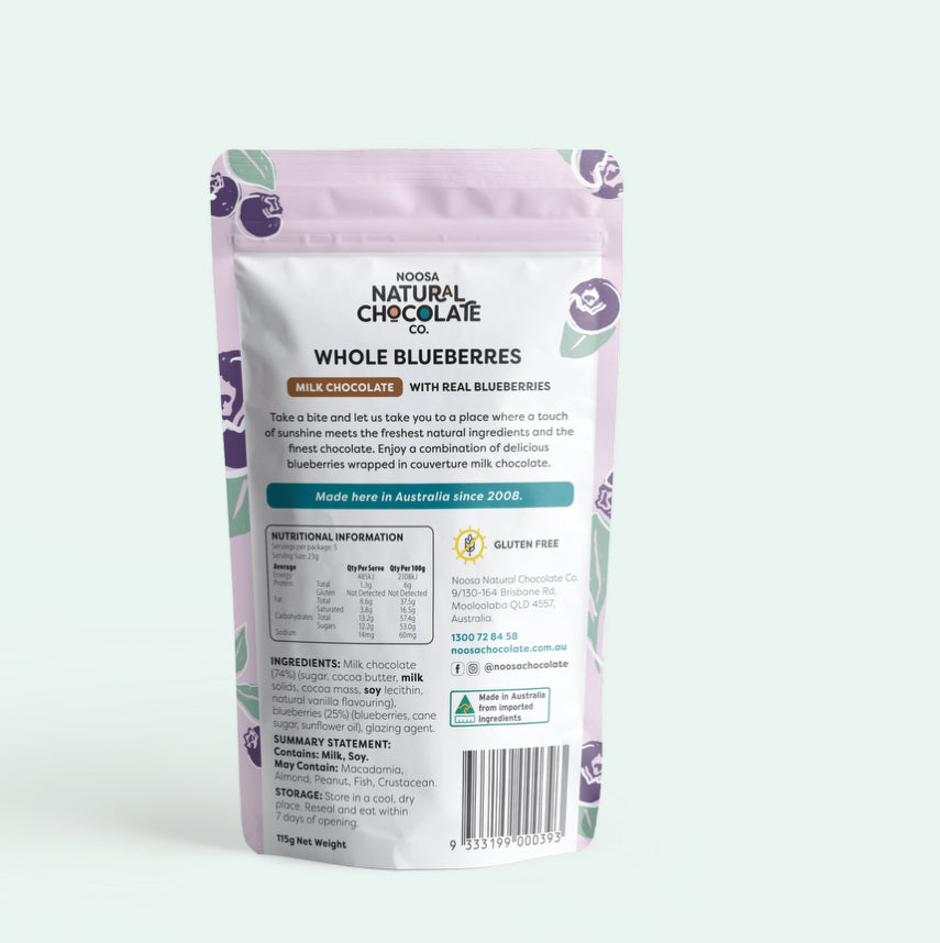 Chocolat au lait Myrtilles 100g