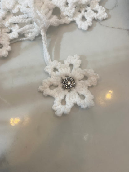 Crochet snowflake Christmas ornament