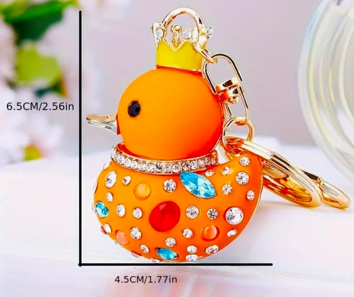 Princess Yellow Duck Keychain