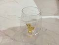 Reindeer glass goblet