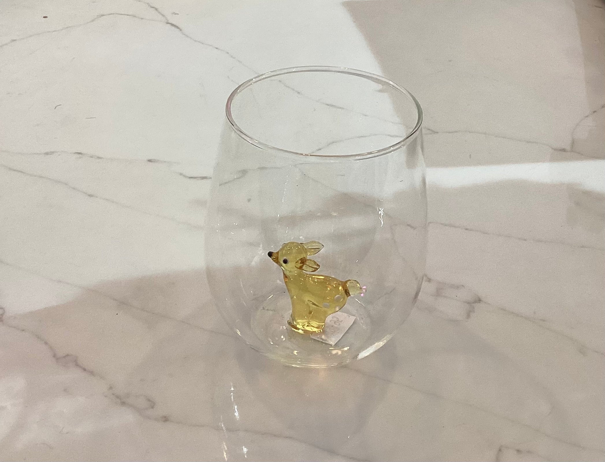 Gobelet en verre en forme de renne