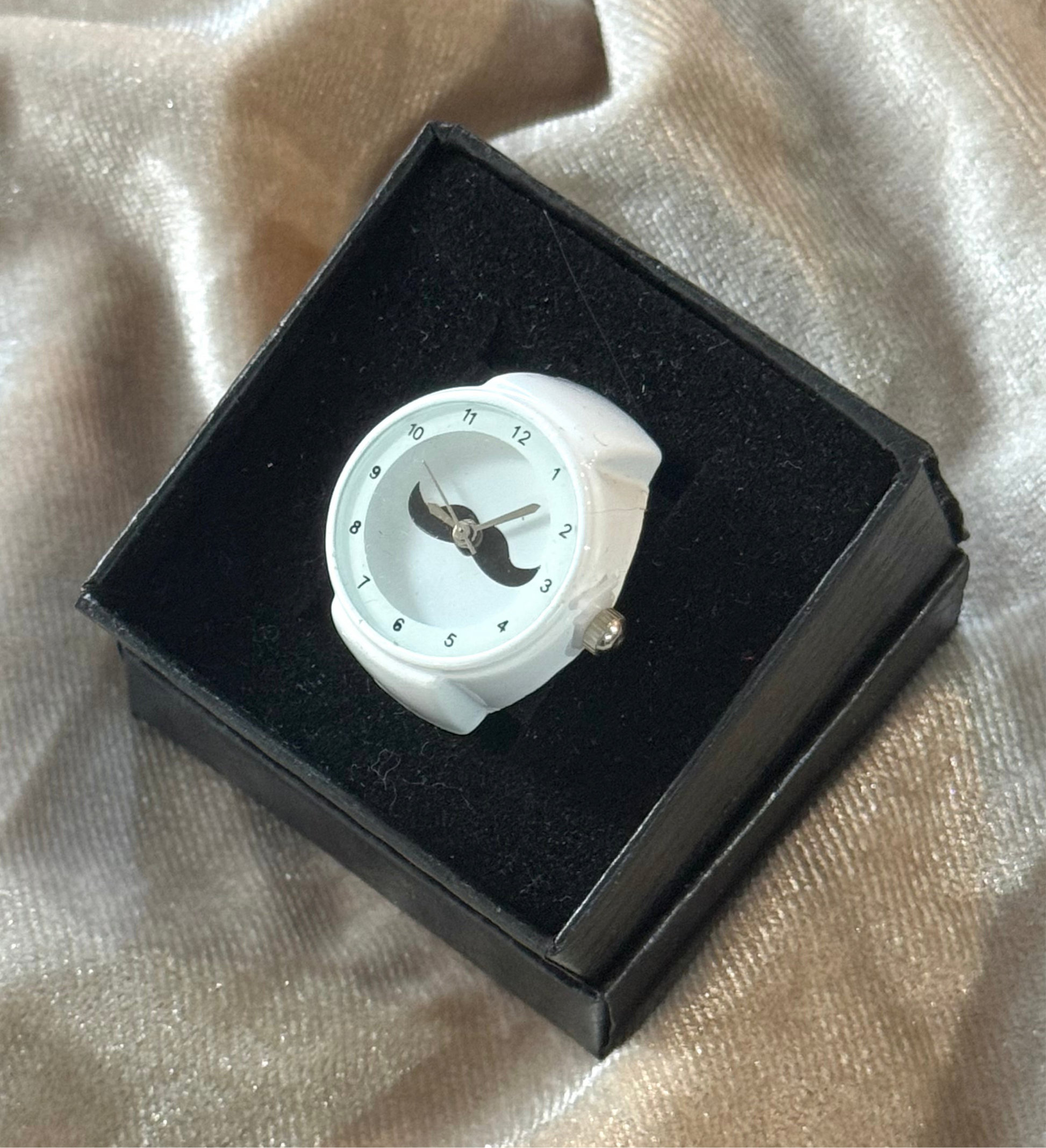 Moustache Watch Ring
