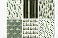 Green Wrapping paper (6 designs)