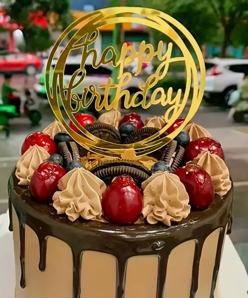 Décorations de gâteaux d'anniversaire en cercle