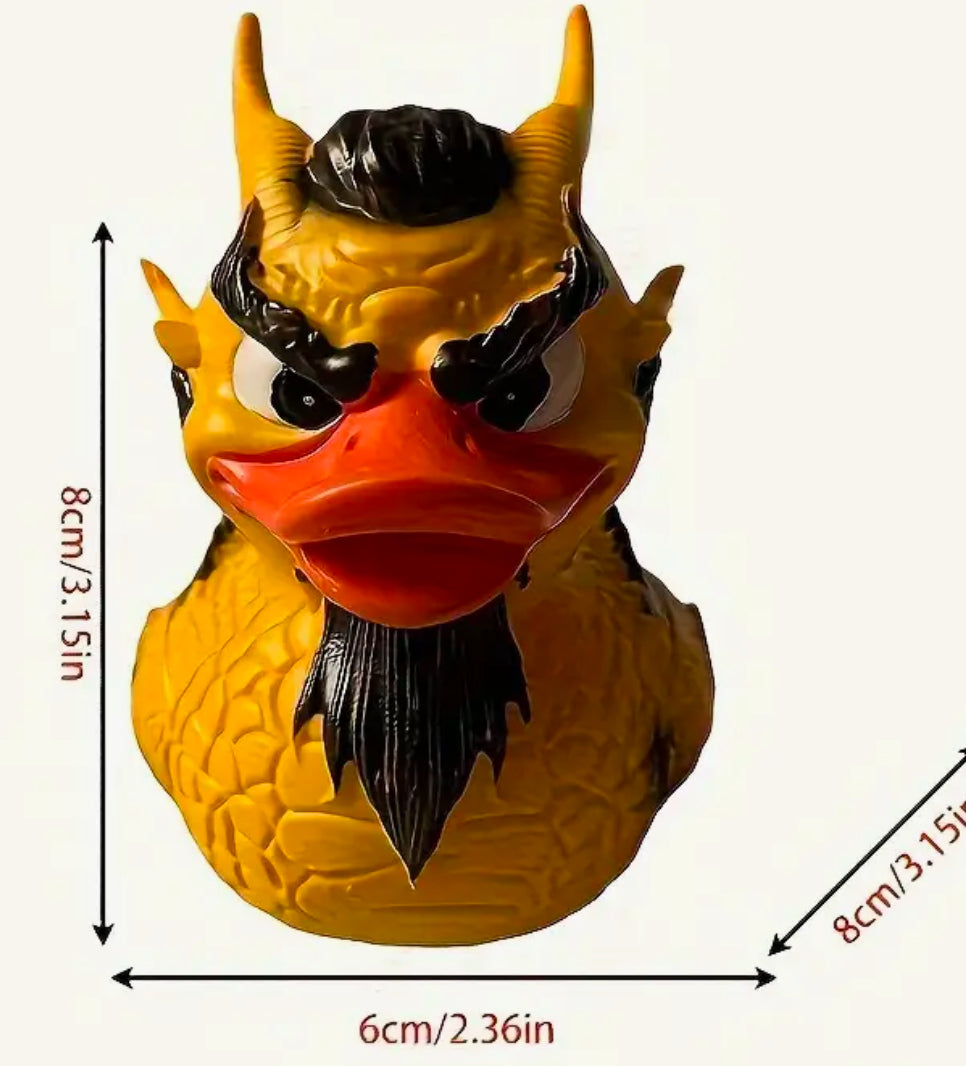 Canard en caoutchouc en résine punk gothique