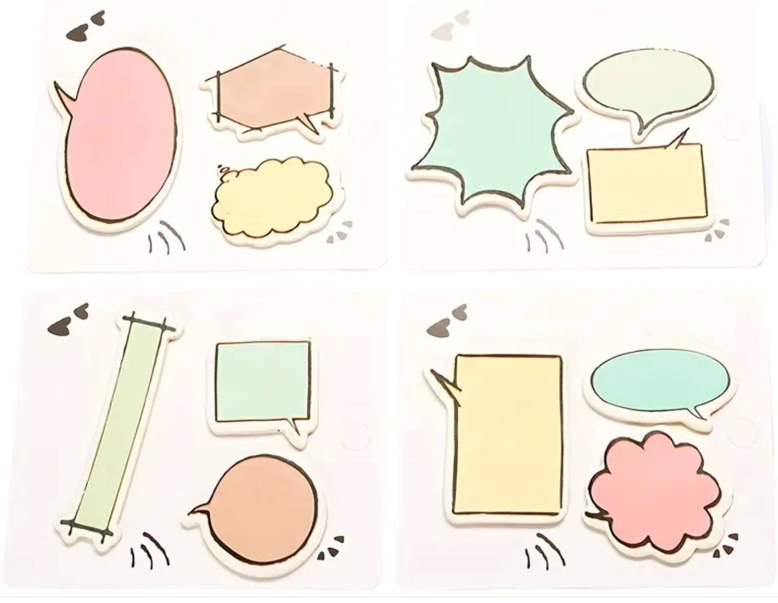 Notes autocollantes à bulles de dialogue