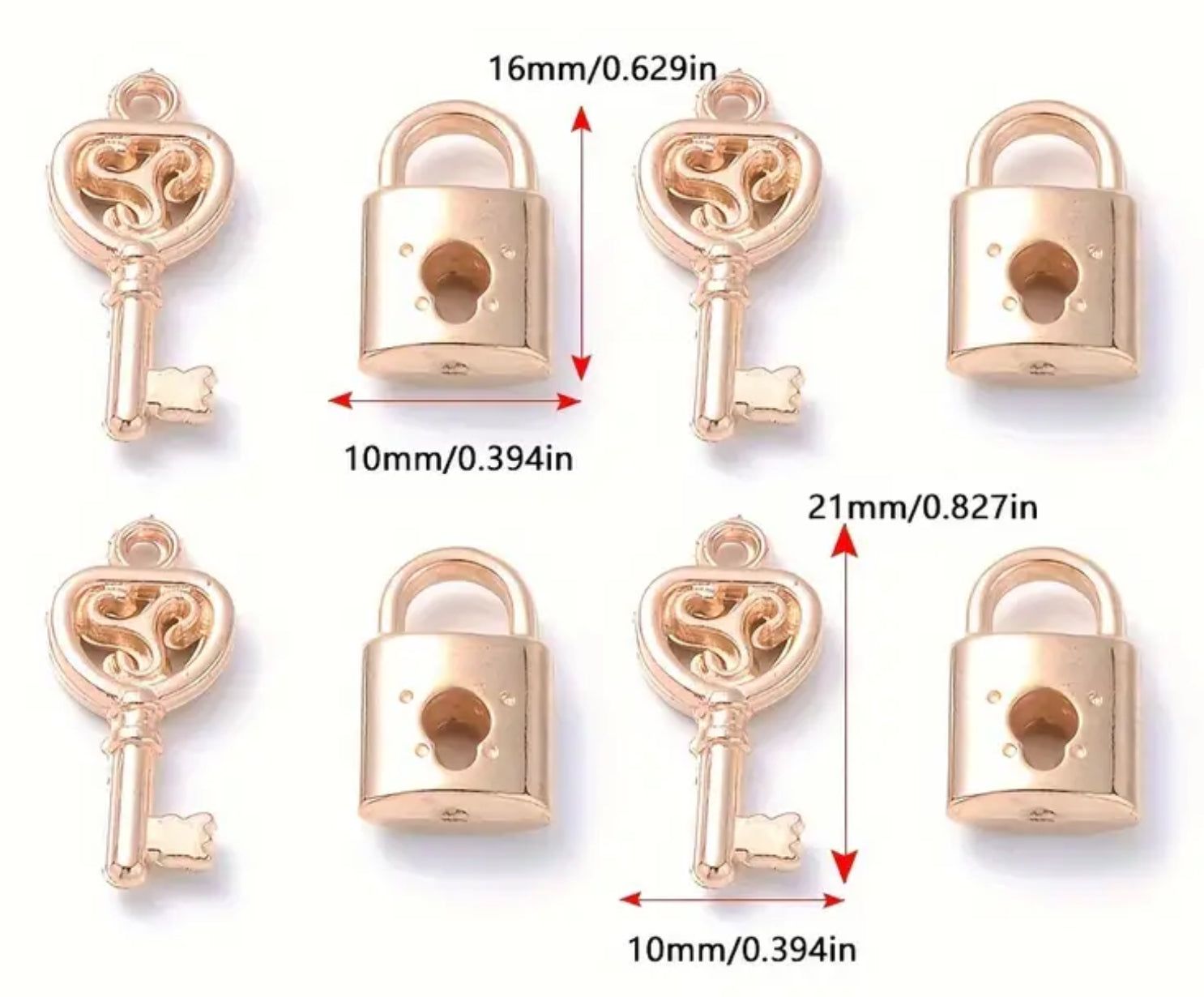 Breloques cadenas et clés