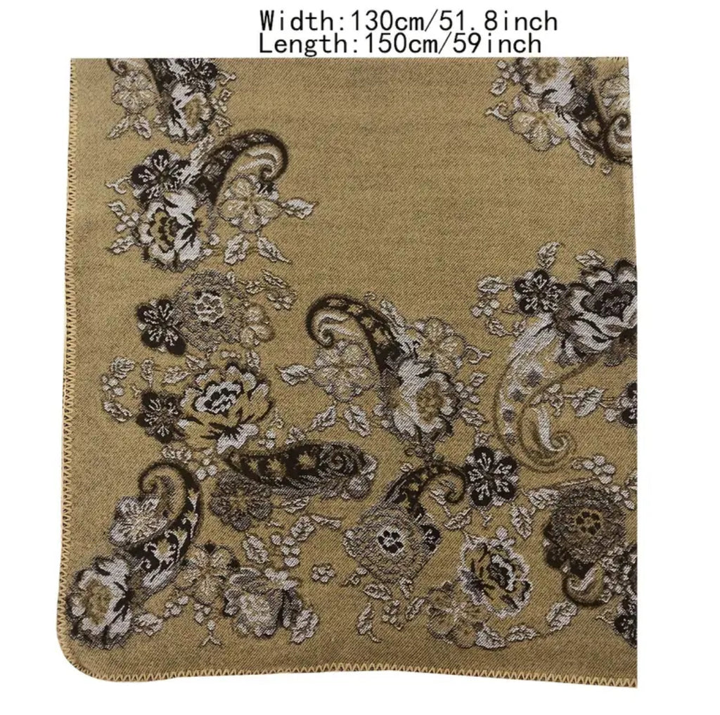 Châle fleuri en jacquard