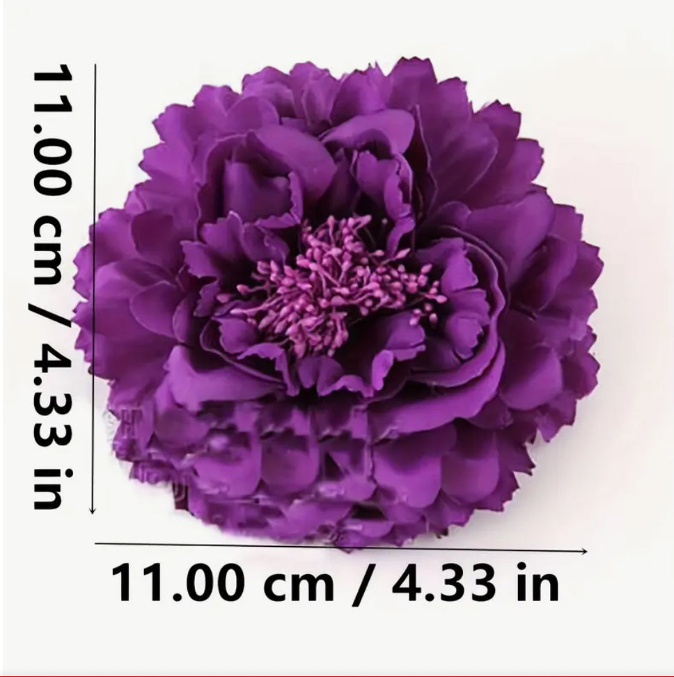 Broche ou pince à cheveux en tissu violet