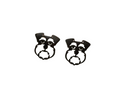 Boucles d'oreilles à tige Schnauzer noir