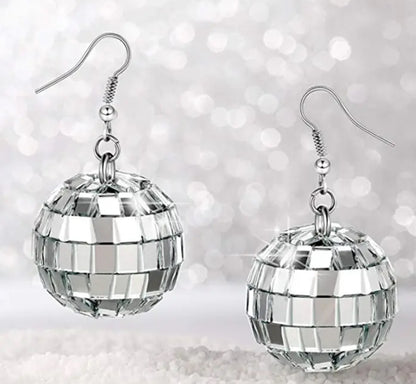 Disco ball earrings