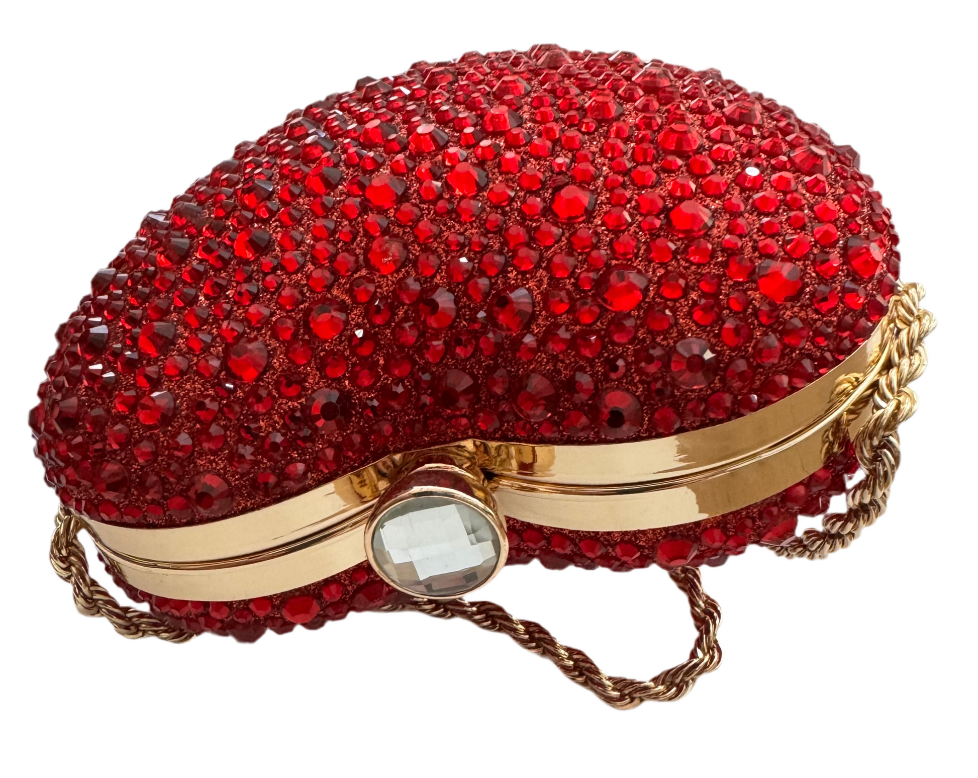 Heart-Shaped Diamond Clutch Bag