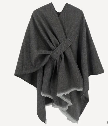 Solid Colour Cross- Wrap Cape