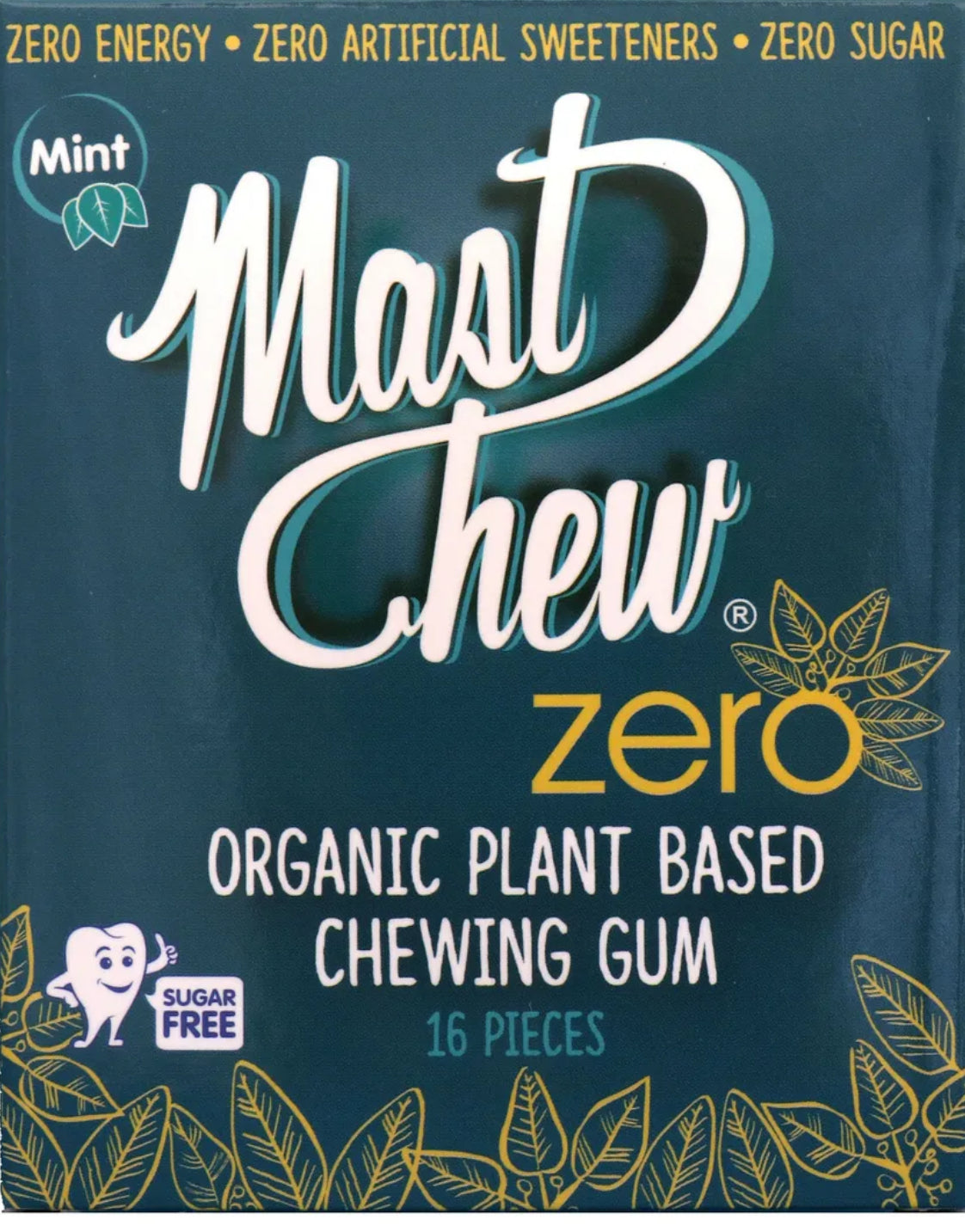 Organic Mint Chewing Gum (Not Sweet)