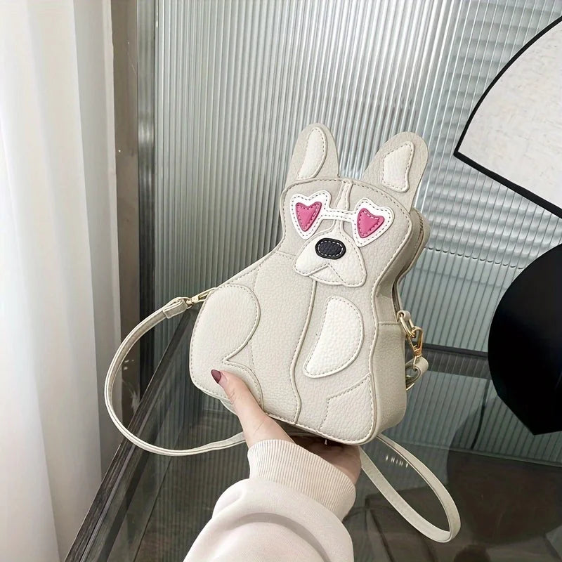 Dog shaped crossbody bag