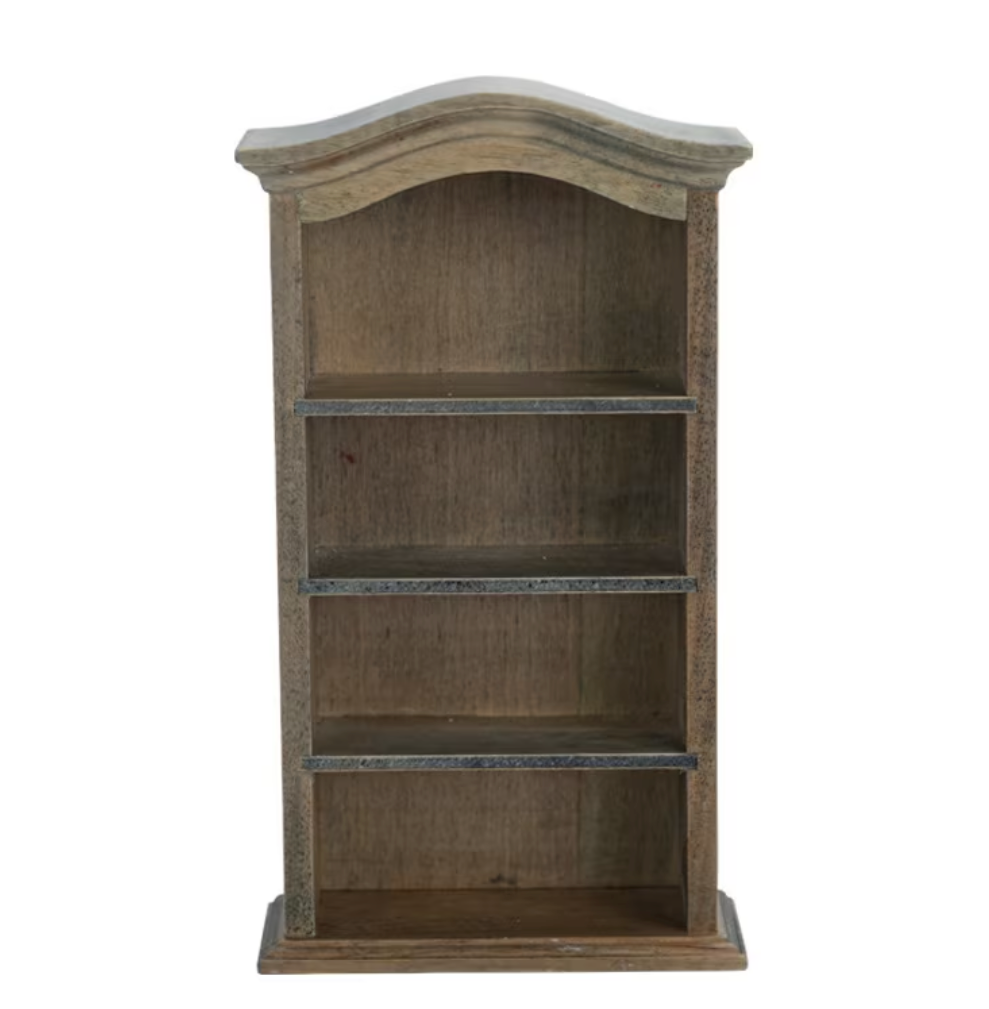 Handcrafted Miniature Wooden Bookshelf