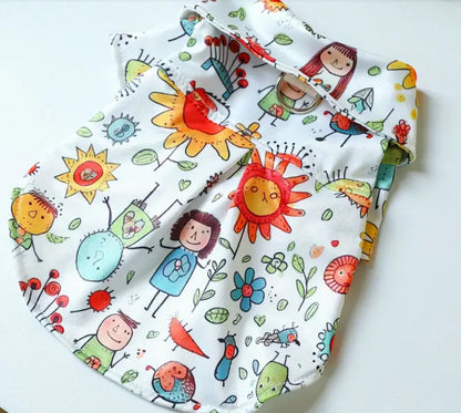 Comic Collared Pet Shirt