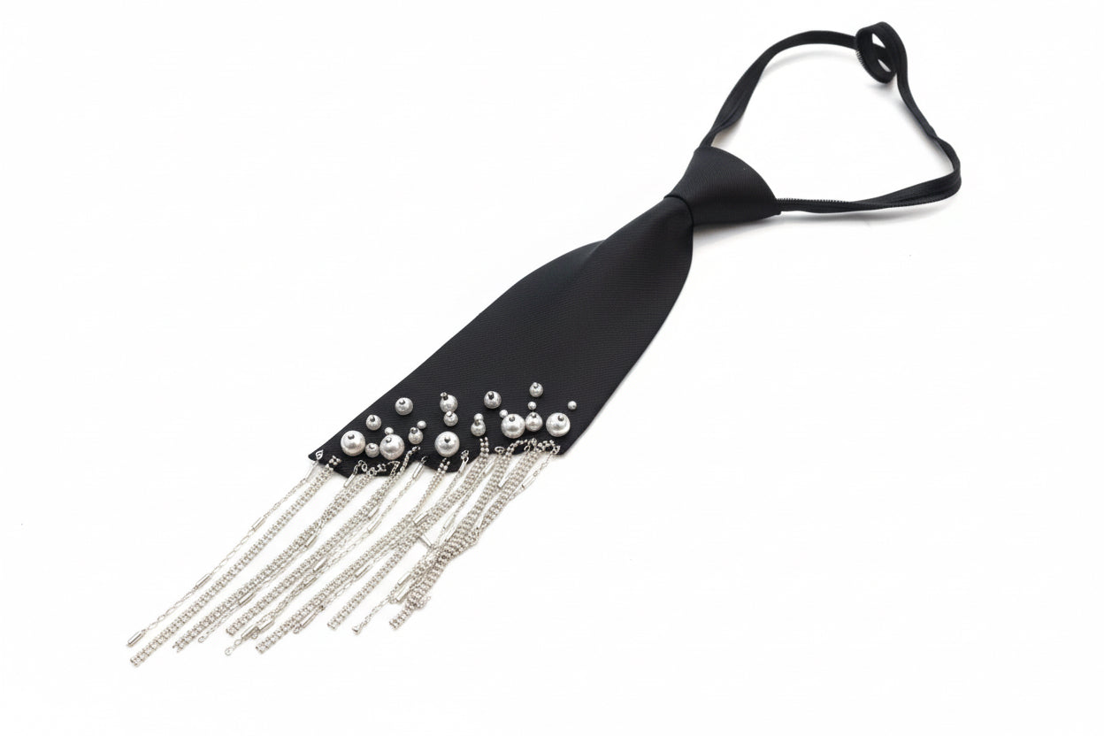 Black tie with Embellishments unisex