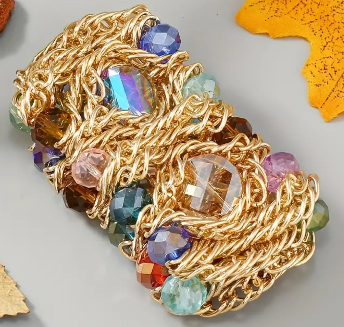 Bracelet en cristal multicolore