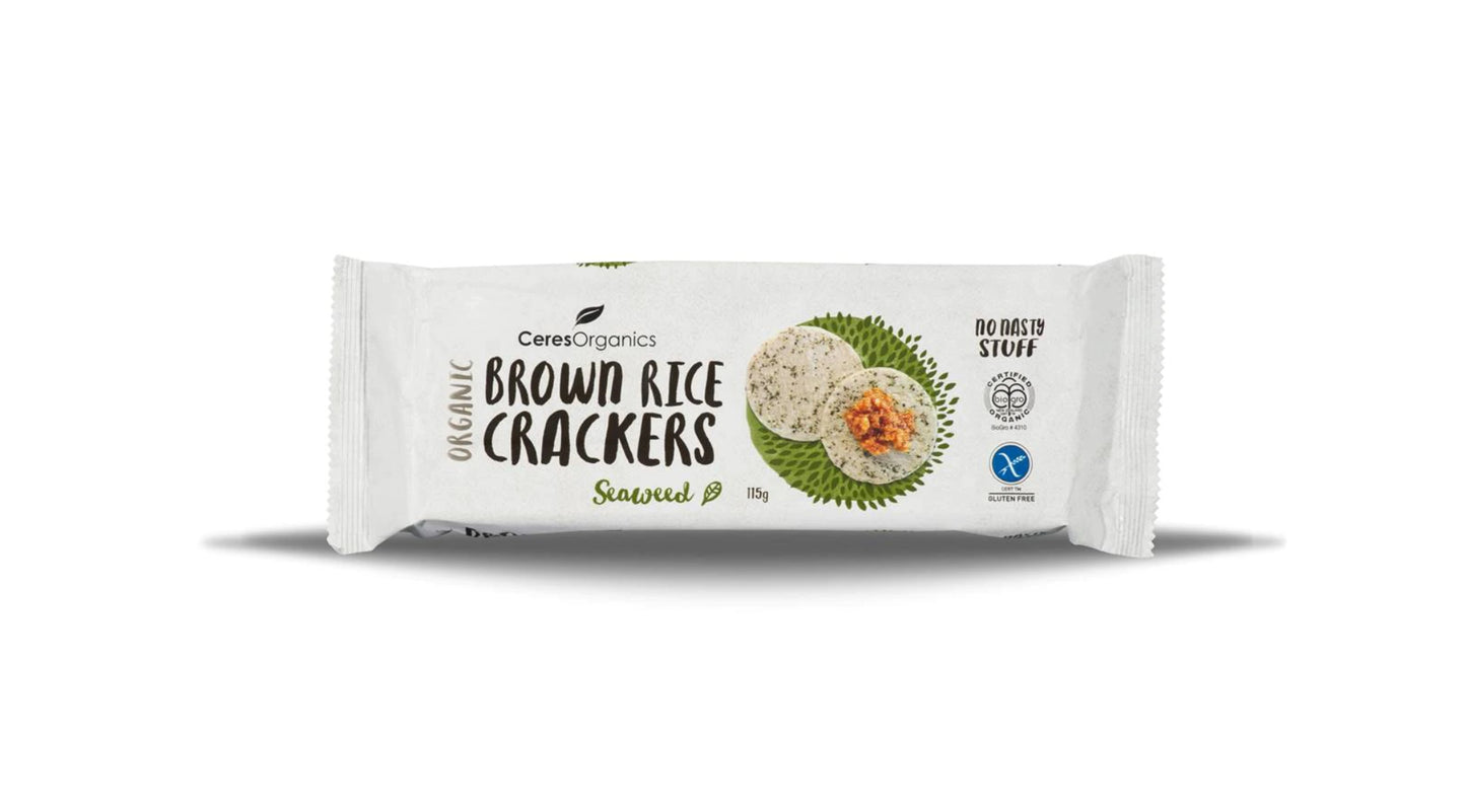 Ceres Organic Brown Rice Crackers with Seaweed