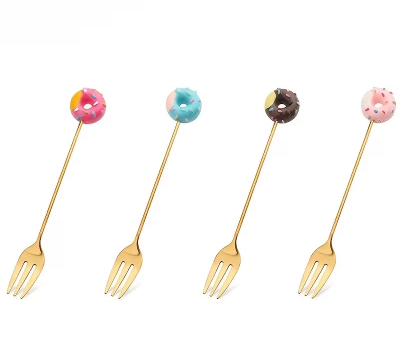 Doughnut Cake Fork (Gold)