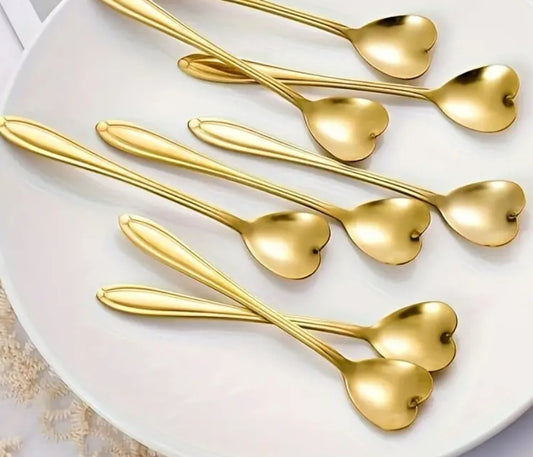 Gold Heart Teaspoon (stainless steel)