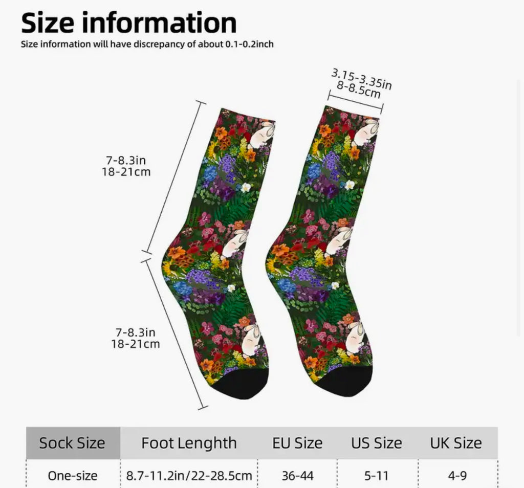 Chaussettes Lapins dans le jardin