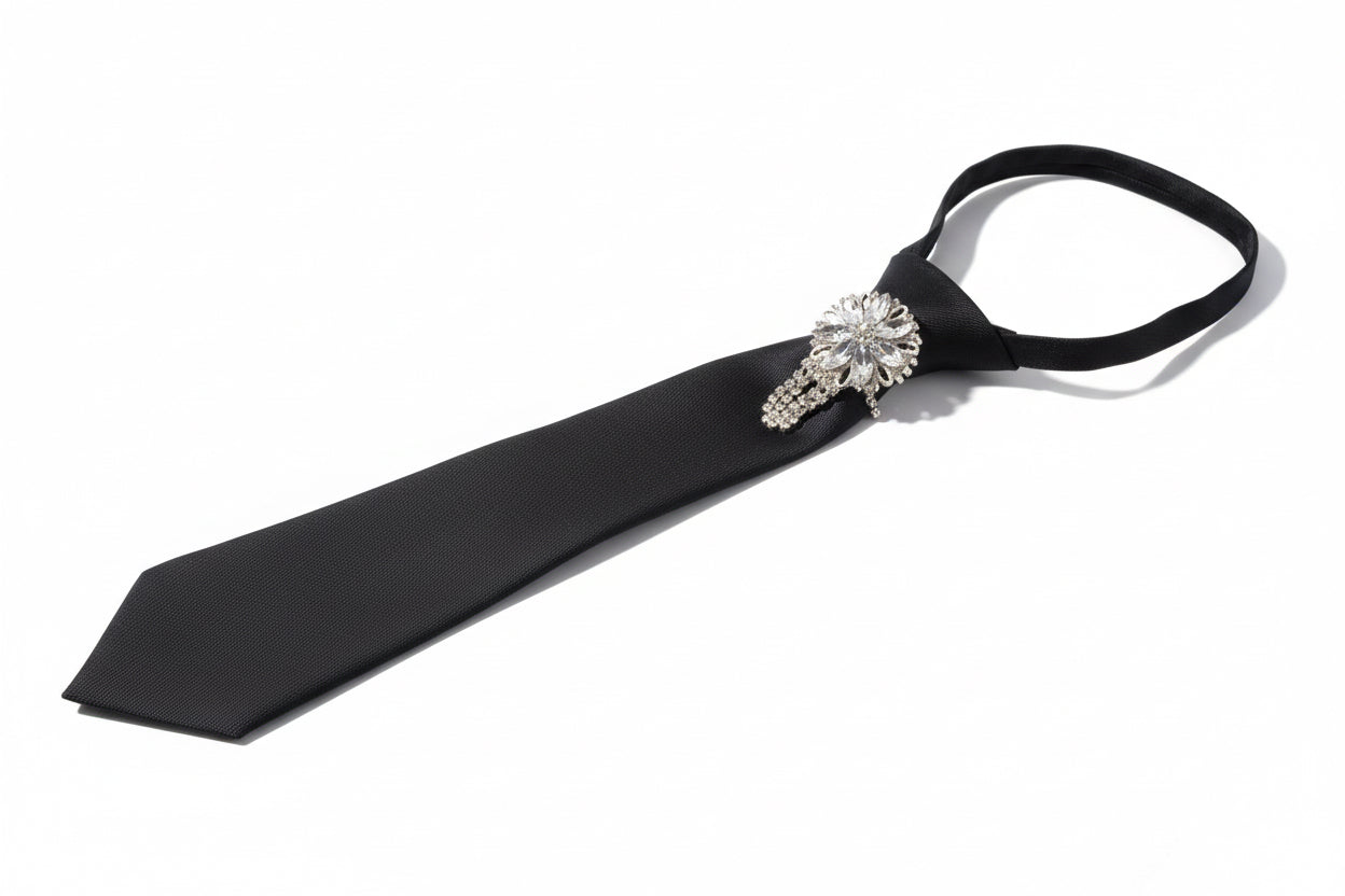 Black tie with Diamante Embellishments
