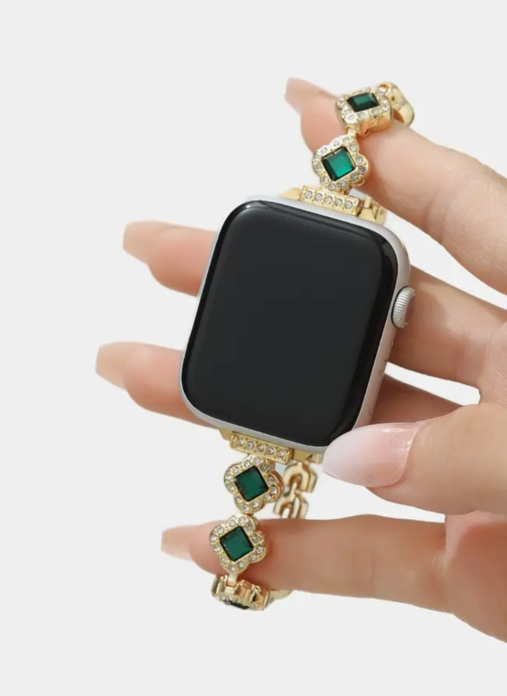 Bracelet Apple Watch en acier inoxydable avec cristaux 38 mm