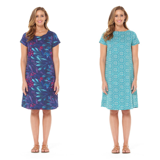 Amber Reversible Voile Cotton Dress