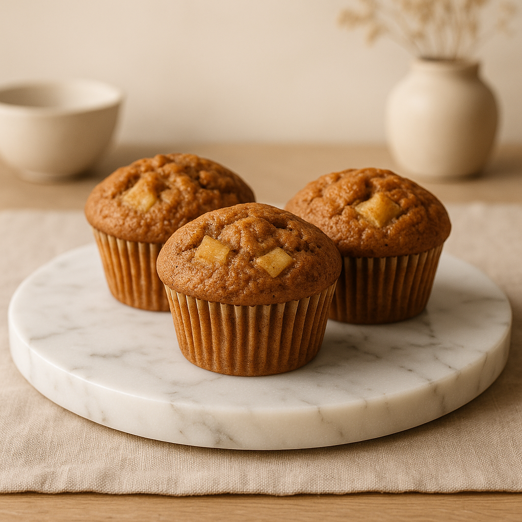 Muffin aux pommes et à la cannelle sans sucre