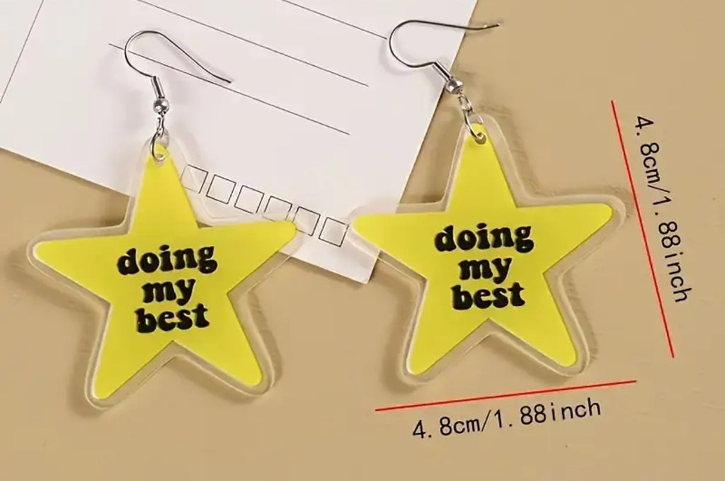 Boucles d'oreilles « Je fais de mon mieux »