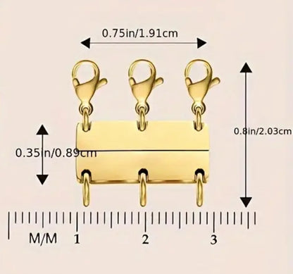 Three- necklace magnetic clasp