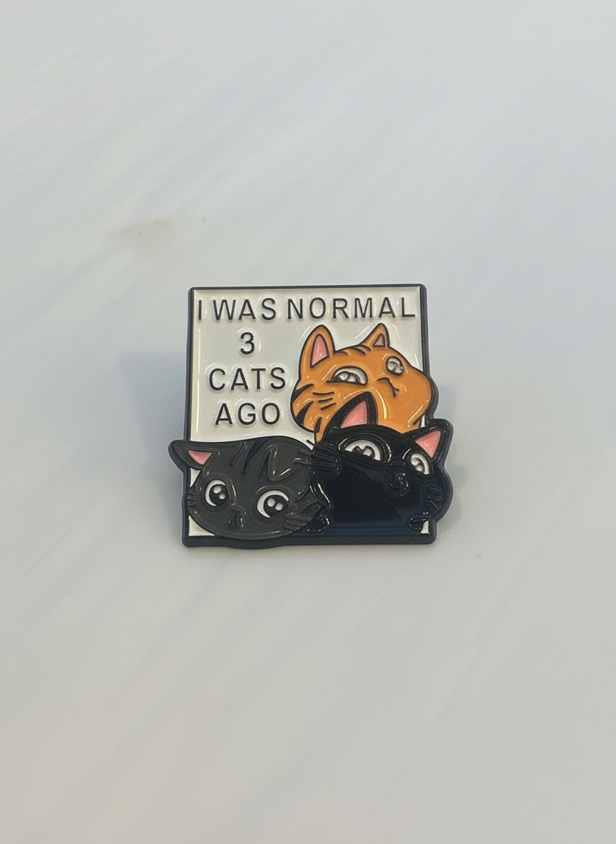 I Was Normal 3 Cats Ago Pin