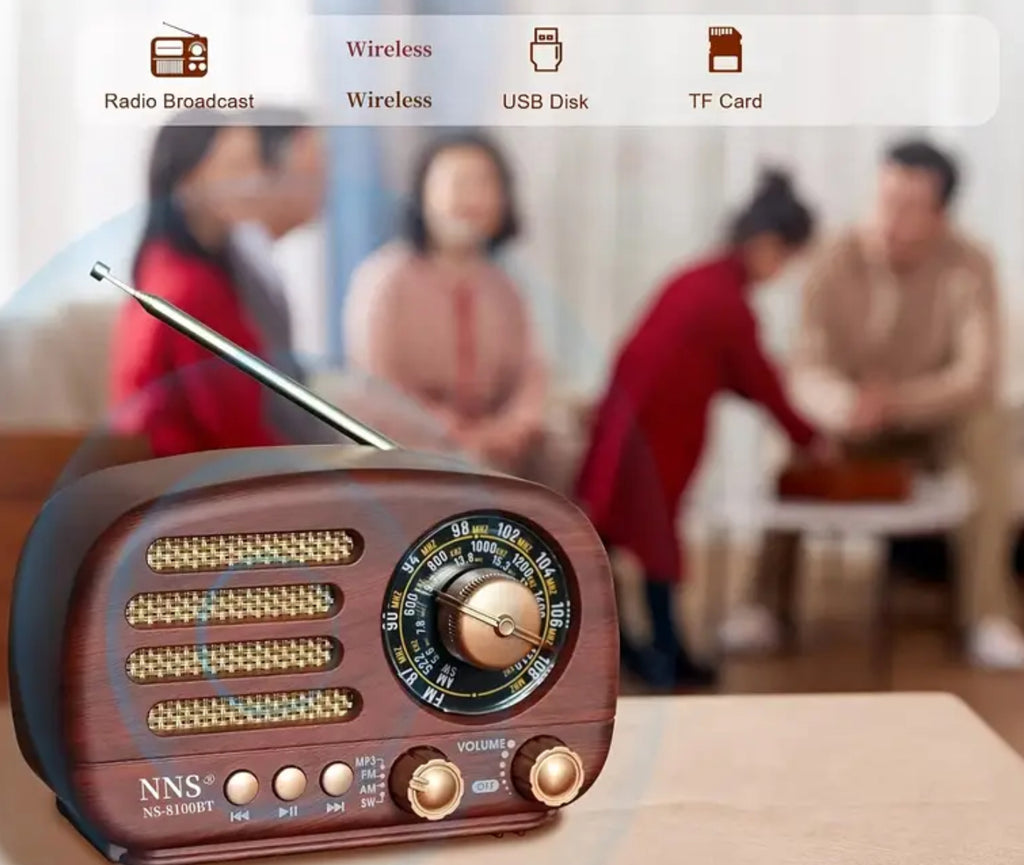 Haut-parleur radio portable (marron foncé)