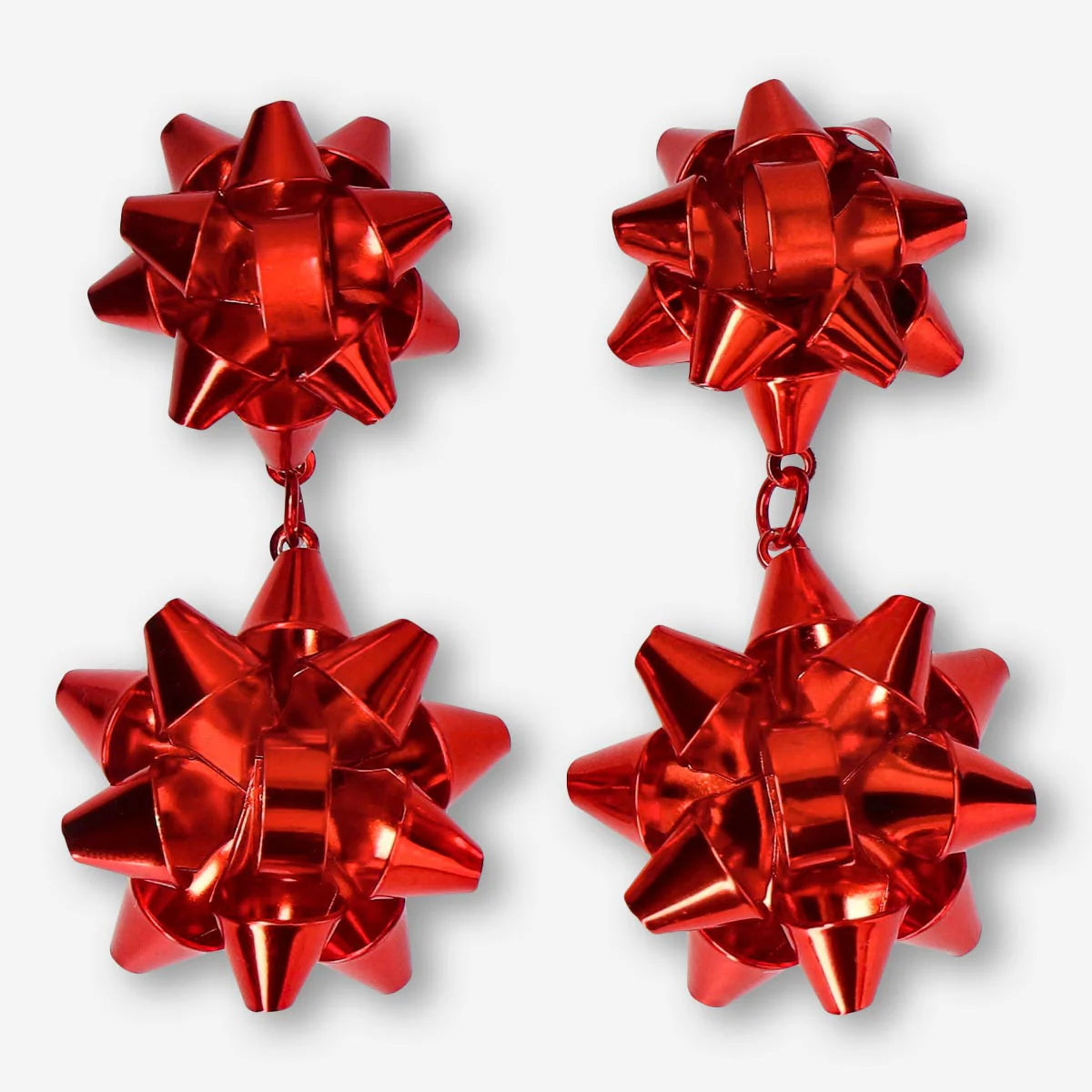 Boucles d'oreilles pendantes en forme de nœud cadeau
