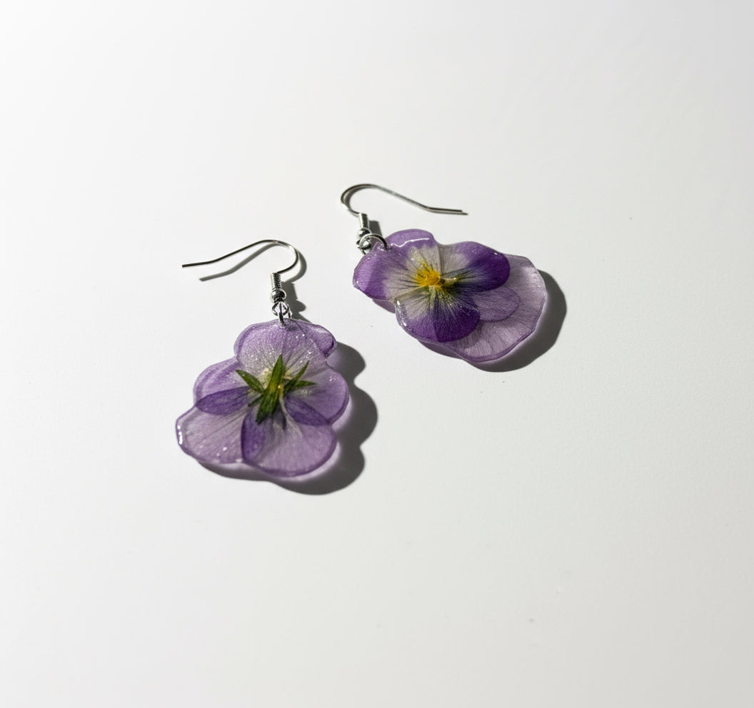 Resin Flower Earrings