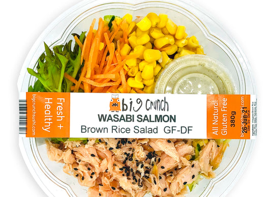 Wasabi Salmon Brown Rice Poke Bowl 380g