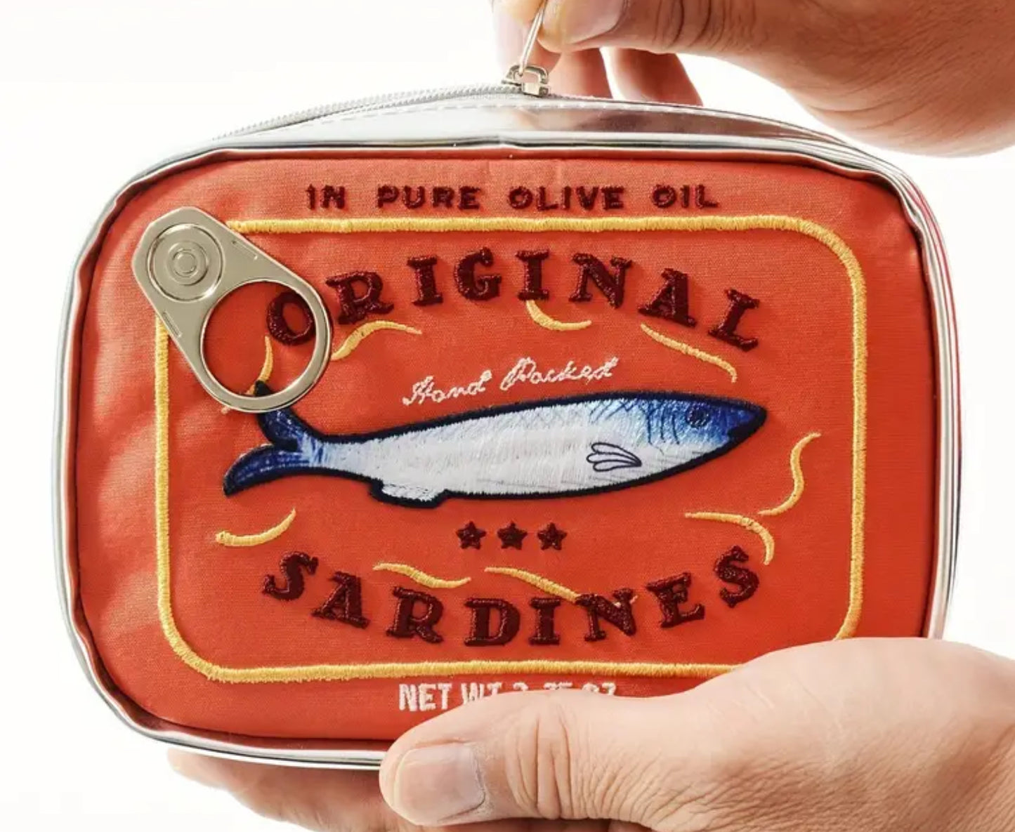 Sardines tin pouch bag (Orange)