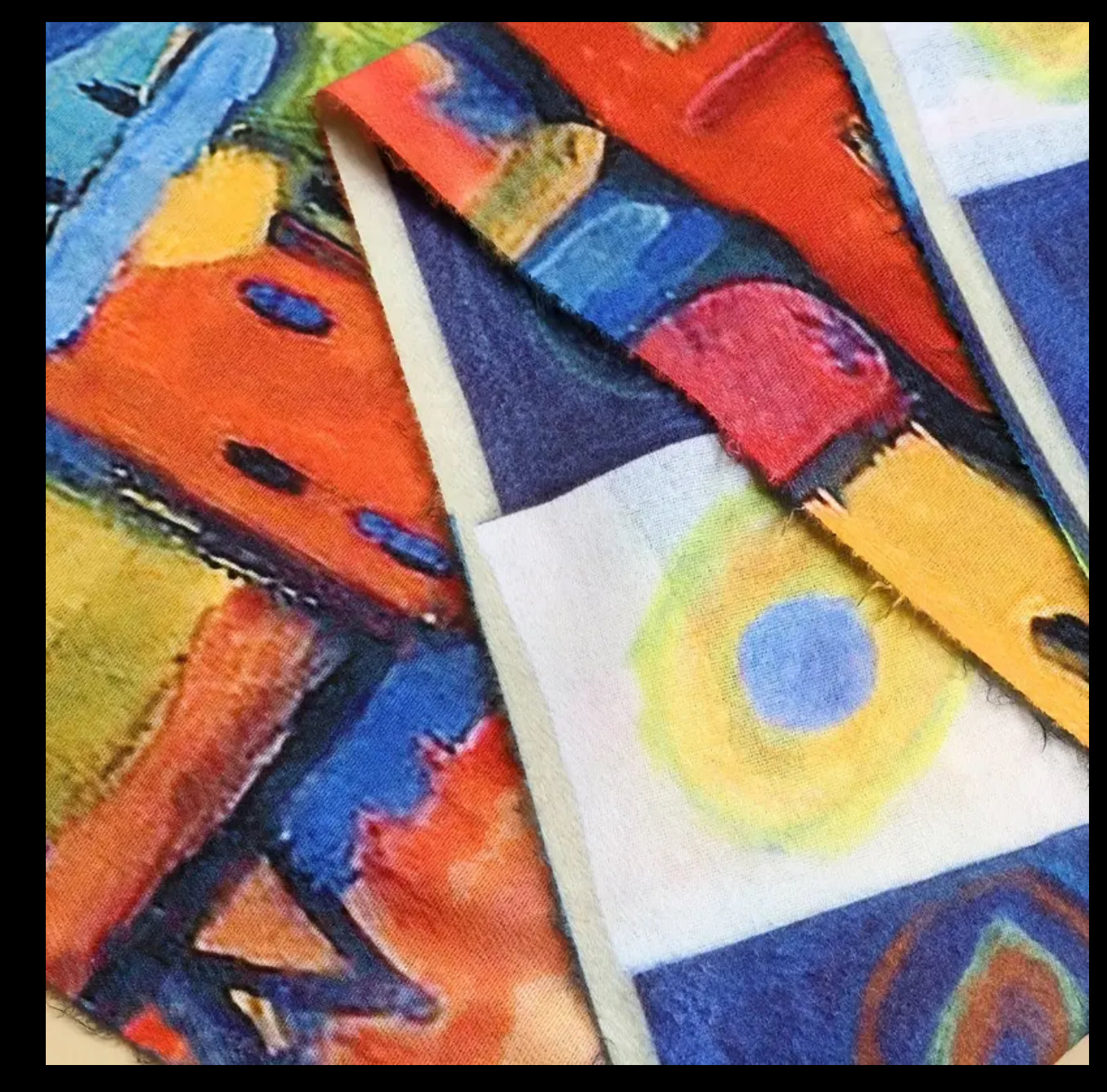Écharpe polychrome double face
