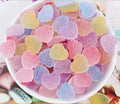 Bonbons en forme de cœur en résine et gelée